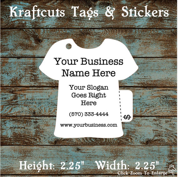 Price Tags - T-Shirt Hang Tags Custom #638 - Quantity: 30 Tags