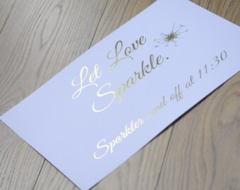 Let Love Sparkle Foiled A4 Sign