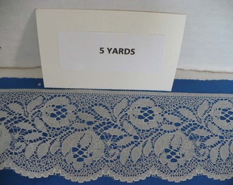 5 Yards 2 1/2 in. Off White Scalloped Polyester Lace