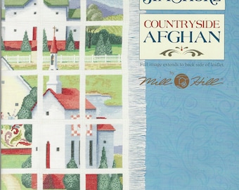 Clearance-"Countryside Afghan" Jim Shore Counted Cross Stitch Booklet by Mill Hill