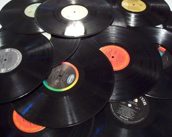Vinyl Record Collection, 10 Lps Lot, Vinyl Record Arts, Floor Decor Ideas, Vintage Wall Decoration, Perfect Party Decor