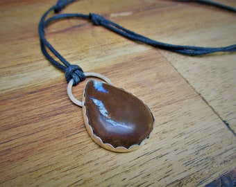 Boulder Opal Pendant / Sterling Silver Opal Pendant / Australian Opal Pendant / Australian Opal Necklace / Australian Boulder Opal Amulet