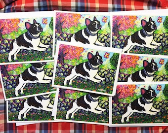 French Bulldog Springtime Greeting Card Set by Mister Reusch