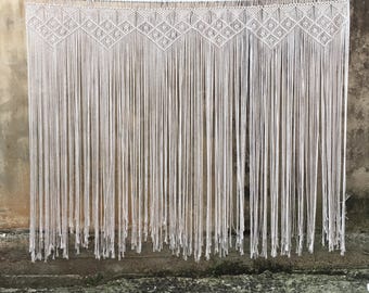 Macrame backdrop, wedding backdrop, boho curtain, bohemian wedding decor, Macrame wedding backdrop, macrame wall hanging, macrame headboard