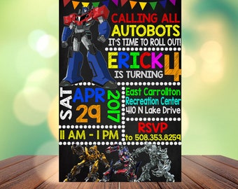 Transformers Birthday Invitation, Transformers Birthday, Transformers Birthday Party, Transformers Birthday, Transformers Birthday Invite