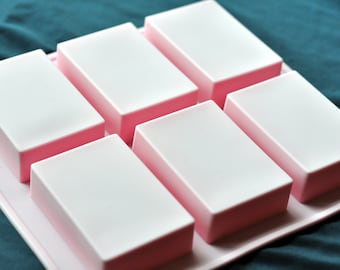 6x 100g Rectangle Bars Flexible Silicone Silicon Soap Molds Cake Molds Chocolate