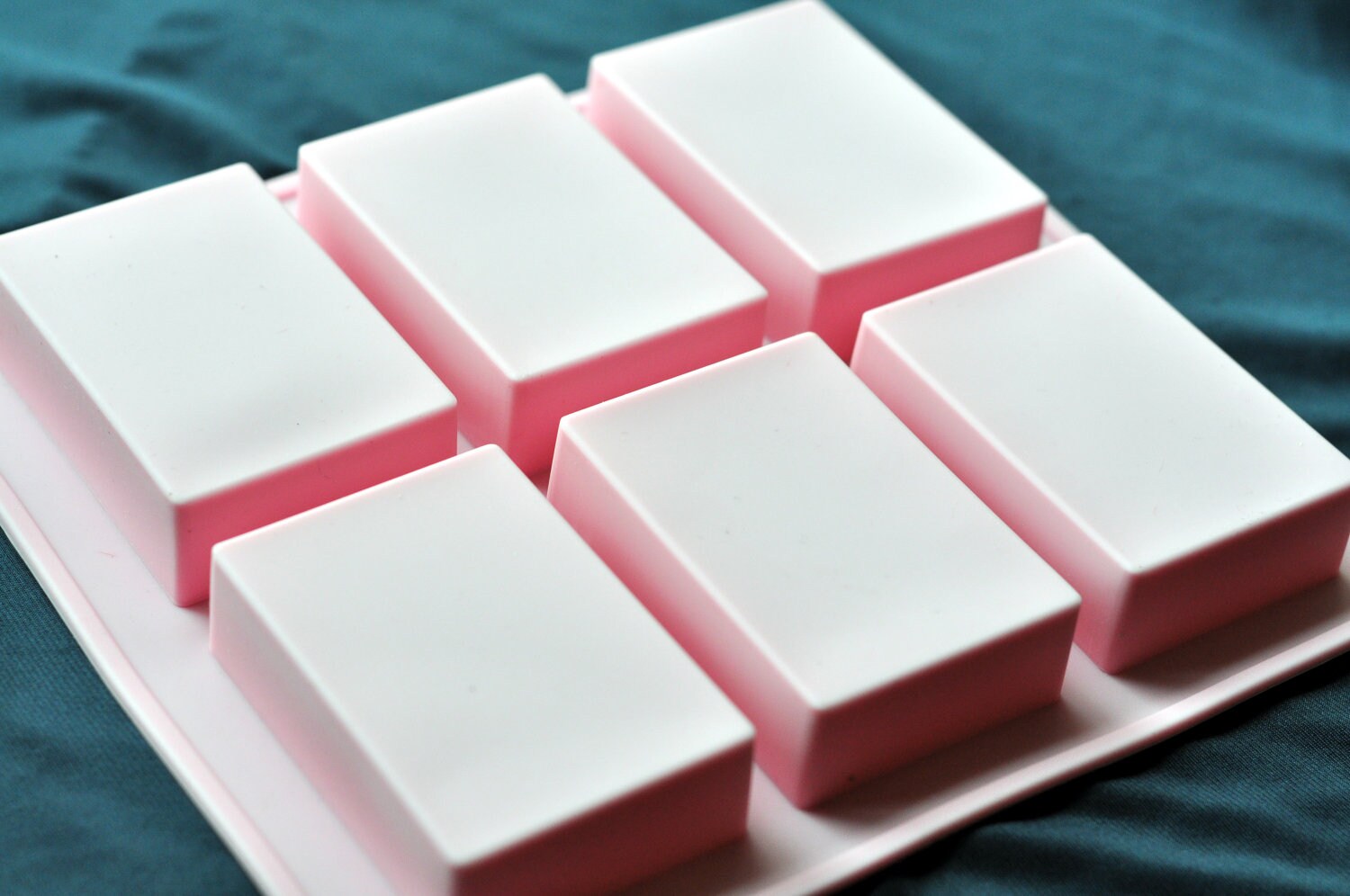 6x 100g Rectangle Bars Flexible Silicone Silicon Soap Molds