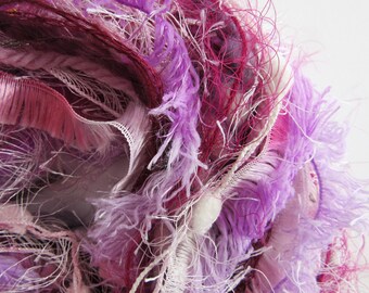Pink Novelty Yarn Bundle - Art Yarn Bundle - Art and Craft Yarn - Berries 2