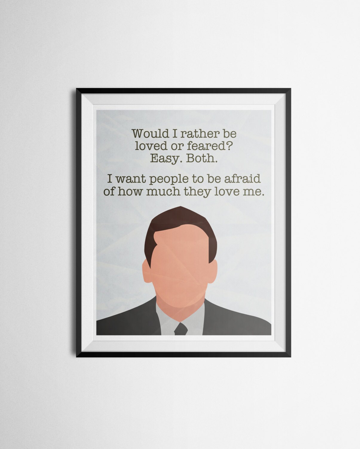 quote poster of michael the office michael scott print