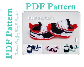 CROCHET PATTERN Baby Nike Shoes Sneakers Booties