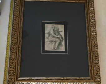 Madonna and Child On The Clouds by F. Parmigianino Art Print (Framed)