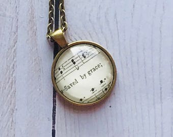 Vintage Hymn Necklace from Hymnbooks