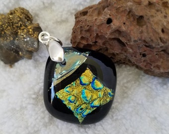 Emily's Tiny House Dichroic Glass Pendant