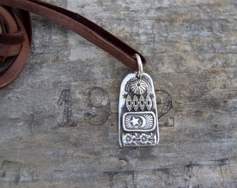 Bits & Pieces Sterling Silver Necklace. Hand Forged . Sterling Necklace.Rustic. Necklace.
