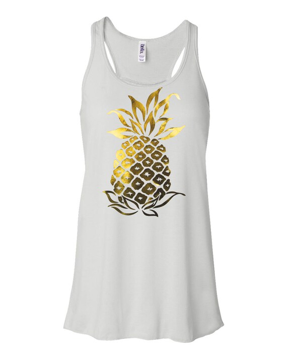 Pineapple Tshirt/Tank top Tank top Gold foil Pineapple tank