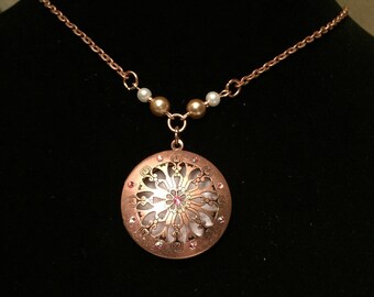 Copper & Bead Diffuser Necklace for Aromatherapy