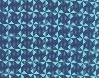 1/2 Yard GOOSEBERRY by Lella Boutique for Moda Fabrics Pinwheels Midnight/sky