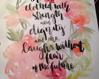 Custom Scripture Watercolor Art