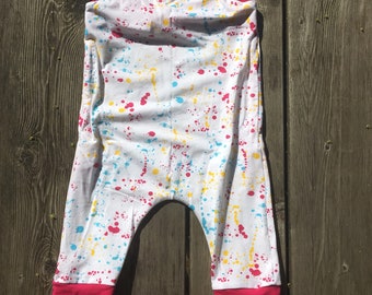 Paint Splatter romper, unisex kids clothes, baby outfit, grow with me