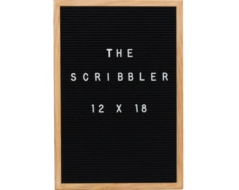 Felt Letter Board Black 12X18 With 346 Letters, Numbers, Emoji and Symbols. Includes Free Letter Pouch