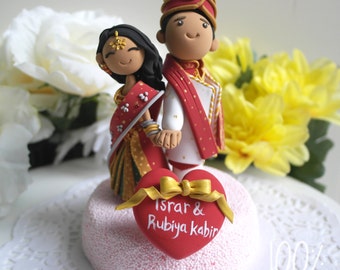 Custom Cake Topper- Indian traditional Wedding Theme