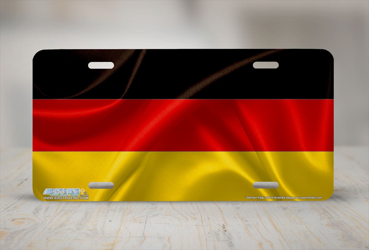 German Flag License Plate Germany Flag Car Tag German Flag