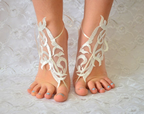 Barefoot sandals White, beach wedding barefoot sandals wedding, barefoot sandles, wedding barefoot sandals lace barefoot sandals
