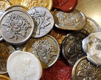 Wax Seal Jewelry Rose Pendant