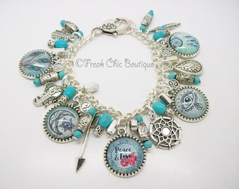 Boho Charm Bracelet - Boho Chic Bracelet - Boho Chic Jewelry - Boho Bracelet For Women - Boho Bracelet - Boho Jewelry - Unique Gift For Her