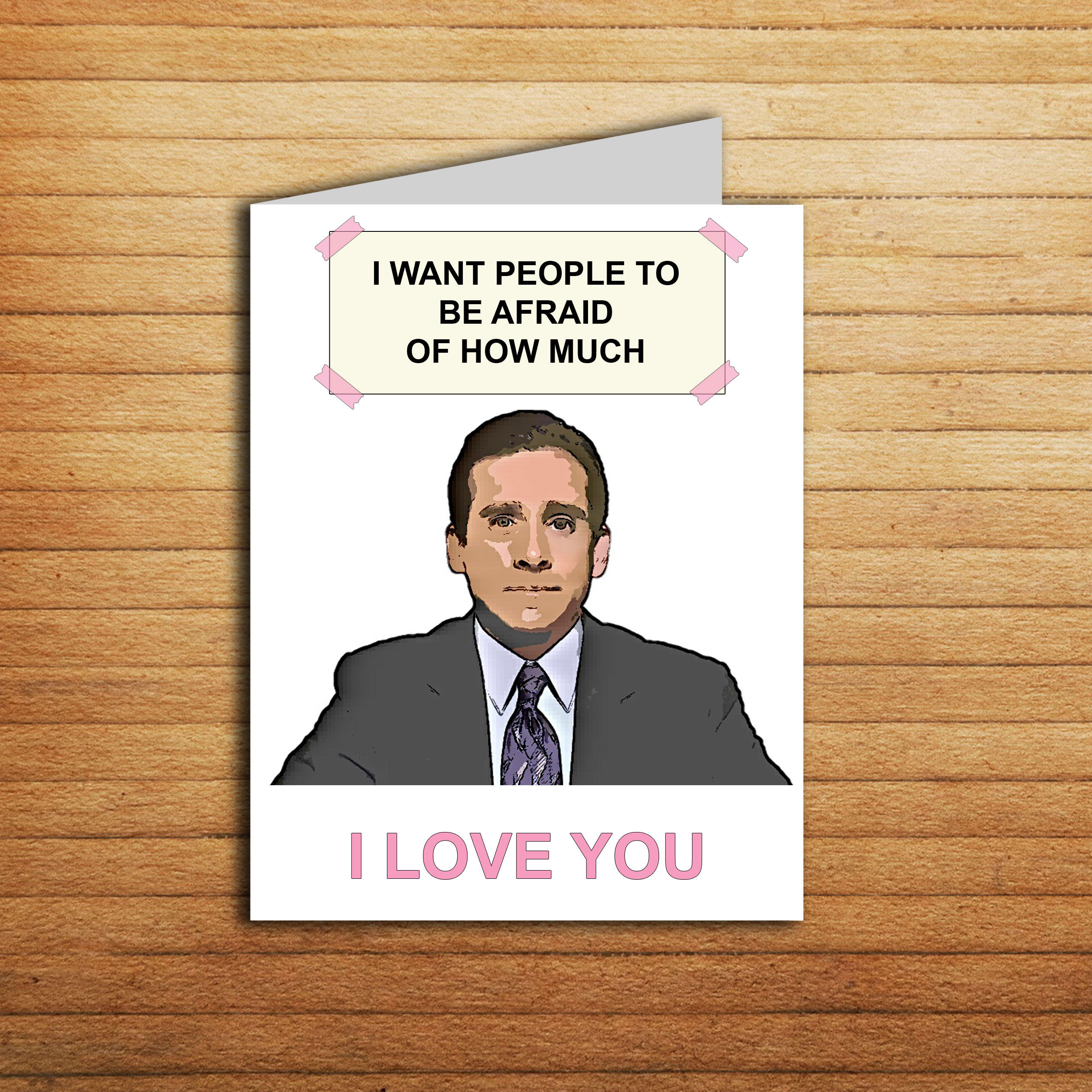 michael scott card the office tv show anniversary card love