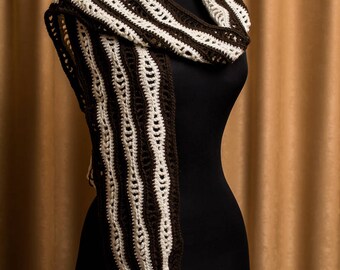 Easy Crochet Scarf Pattern, Crochet Shawl, Crochet Shawlette Pattern, Crochet Shawl PATTERN, Instant Download, DoroGato. /1007/