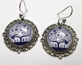 Blue Peacock BOV01A earrings