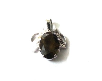 SALE - Tourmoline Pendant - Sterling Silver Pendant, Designer Pendant, Silver Pendant - Handmade Pendant, Gemstone Pendant - Artisan Pendant