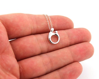 Mother and Child necklace sterling silver Mother and Child Pendant charm with 925 Sterling Silver Chain (N-07)