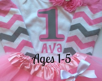 Toddler Girl Birthday Outfit- 2nd birthday birthday outfit - 3rd birthday outfit - 4th birthday outfit -5th birthday outfit- photo prop