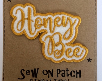 Sew on Word Patch - Honey Bee