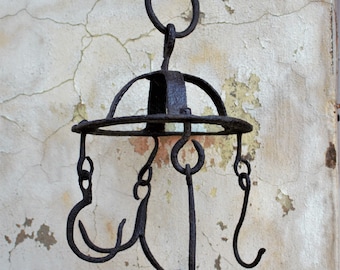 Antique hook for well-hand made hook-Vintage-hand forged hook-iron hook-Home Decor