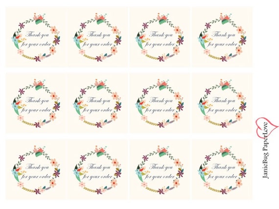 items similar to thank you for your order printable