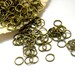 50/100 Antique Bronze Jump Rings 6mm, Open Loop - 11-3