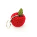 Apple Key Ring / Apple Keychain / Apple Bag Charm / Teacher Thank You Gift Teacher Appreciation Gift / Apple of My Eye / Miniature Fruit
