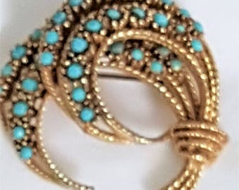 Signed Sphinx broach, vintage blue brooch, designer broach, gold plate shawl pin, sweater pin, designer scarf pin, blue lapel pin