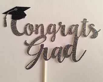 College Nailed It Glitter Cake Topper Graduation Cake