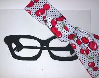 White Cherry Wire Headband