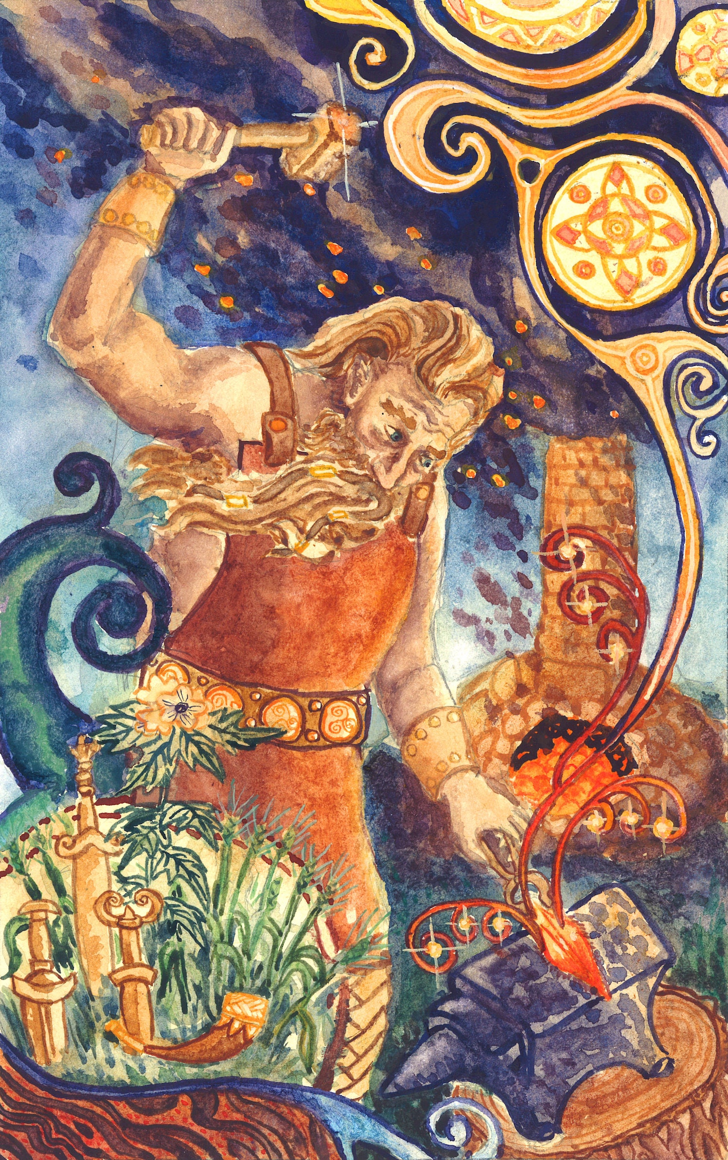 Govannon Gofannon Prayer Card