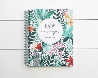 Baby Book. Personalized Baby Memory Book. Baby Album Scrapbook. Pregnancy First Year Baby Book. Baby Shower Gift. New Mom Gift. Gift for mom