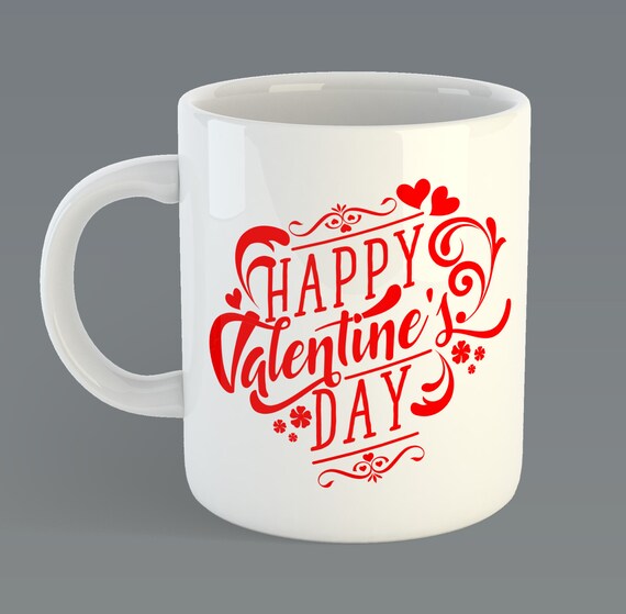Valentines Day "Happy Valentines Day" Custom Coffee Mug Gift