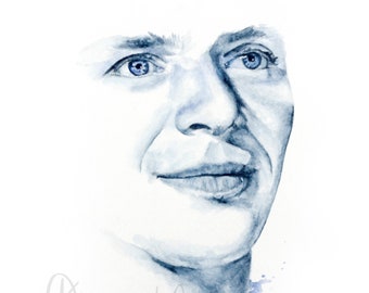 Frank Sinatra Watercolor Portrait