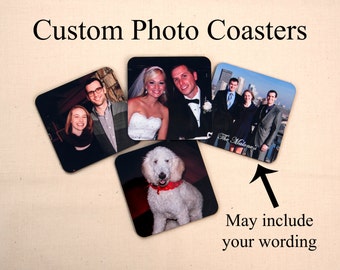 Photo Coasters, Personalized photo coasters, custom coasters, set of 4 coasters, Christmas Photo Gift, Christmas gift