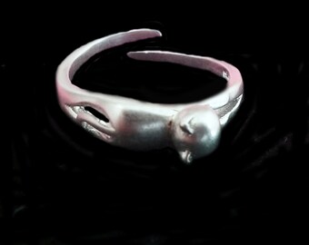 Sterling Silver Adjustable Kitty Ring