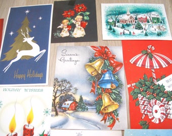 10 Vintage Christmas Card Images- Crafting Scrapbook Repurpose